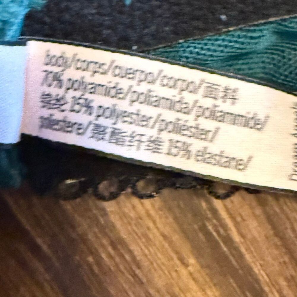Victoria's Secret Dream Angels Lined Demi Bra Green Black Velvet 34C - Picture 6 of 8